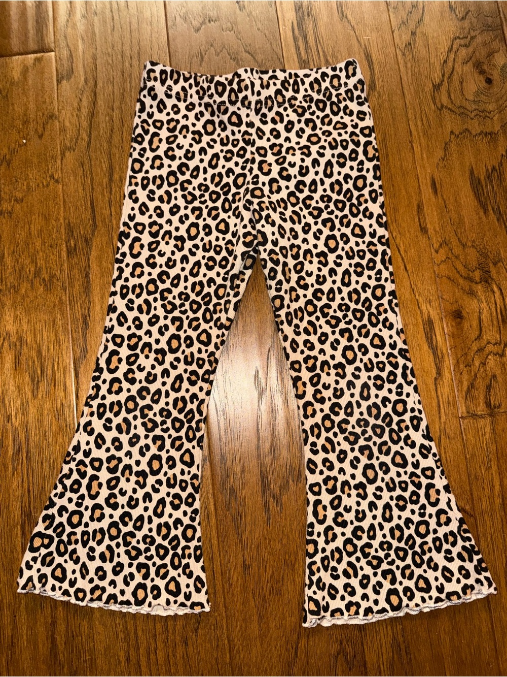 Margaux Kids Leopard Flare Pants - Pink and Black